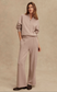 The Wide Leg Pant 28"- Taupe Marl