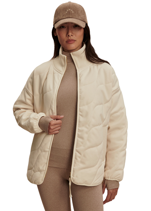 Libby Plush Quit Jacket- Ivory