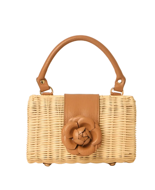 Melody Clutch- Natural/Chocolate