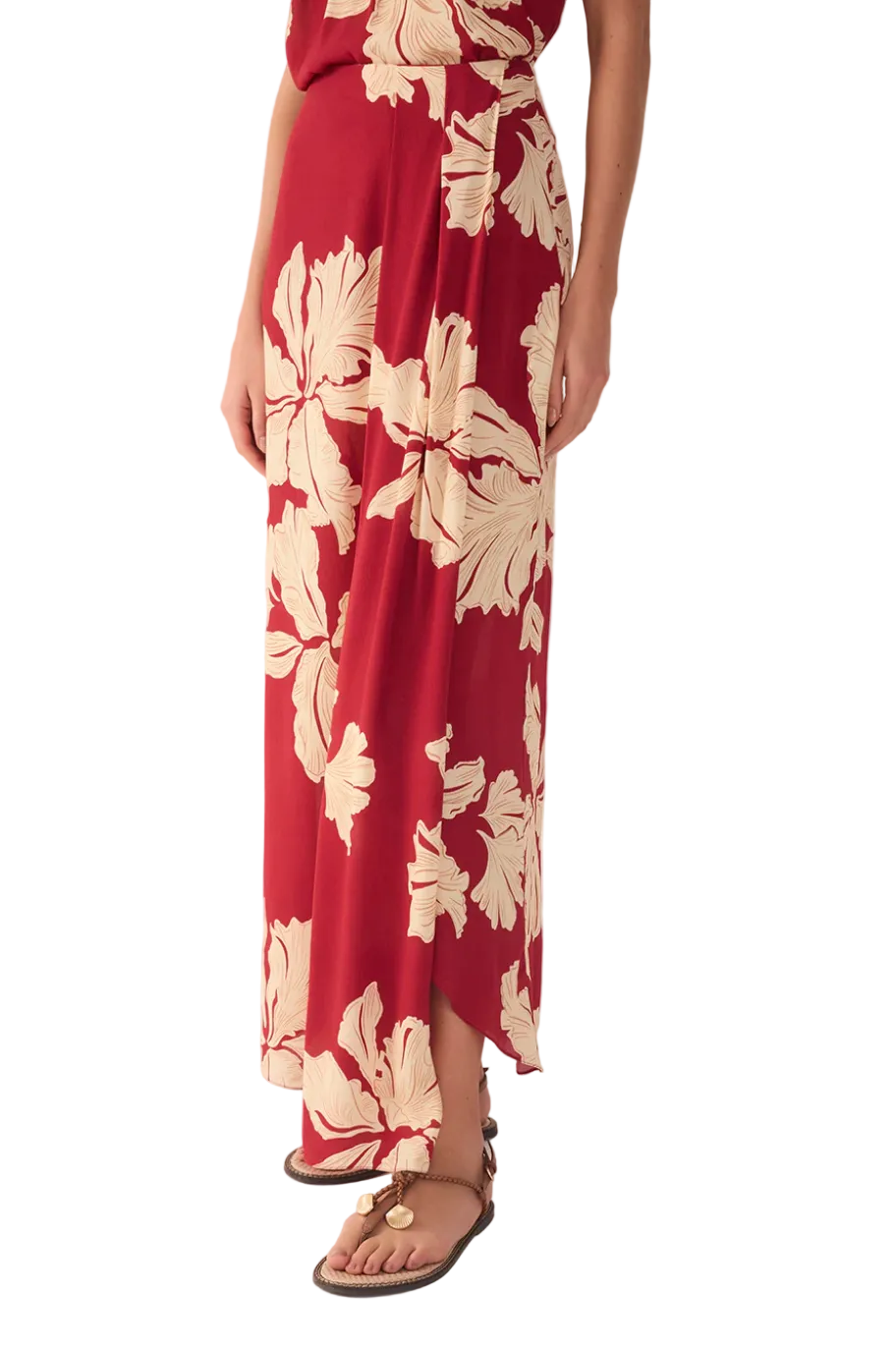 Hibiscus Print Wrap Skirt