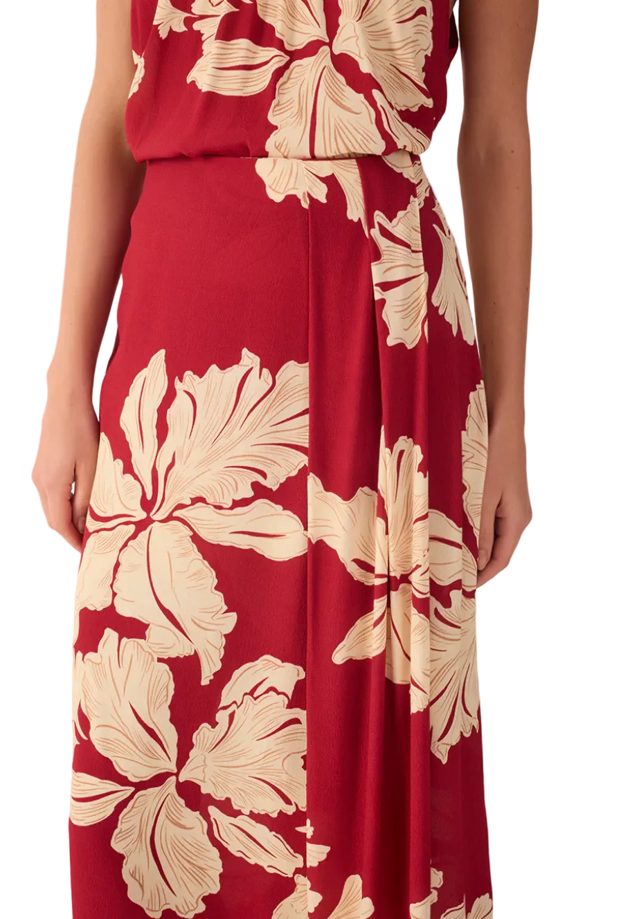 Hibiscus Print Wrap Skirt