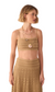 Knit Lurex Crop Top- Gold