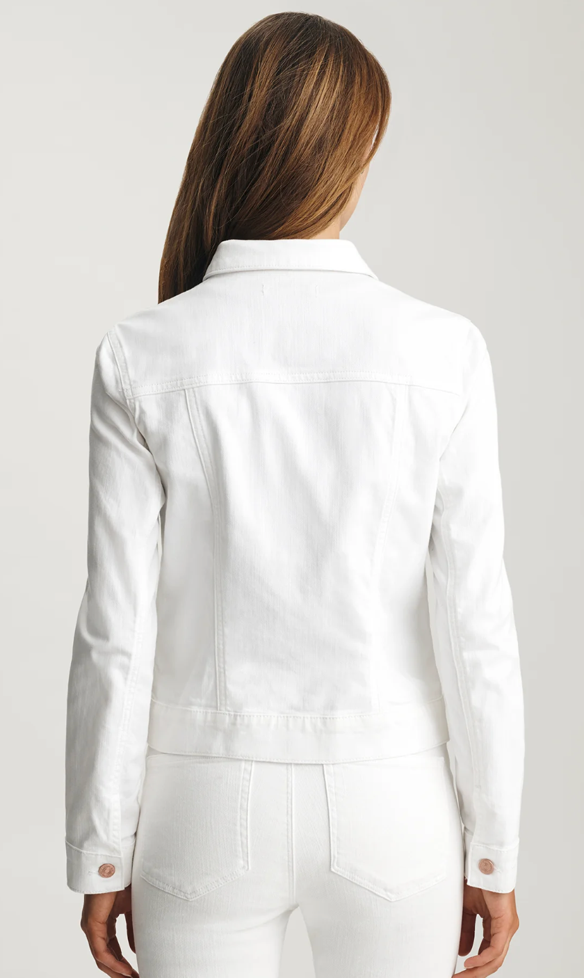 Samantha Denim Jacket- White Flex