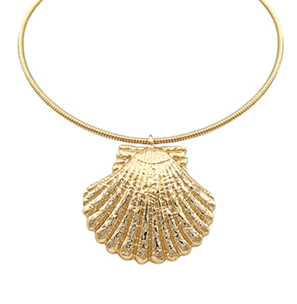 Textured Shell Wire Choker