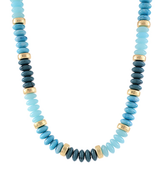 Rondelle & Metal Beads Necklace