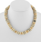 Marbleized Rondelle Stone Necklace