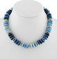 Marbleized Rondelle Stone Necklace