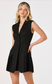Gianna Pleated Vest Dress- Black