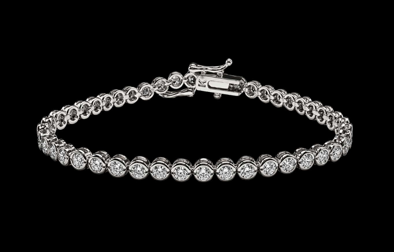 CZ Tennis Bracelet- Silver