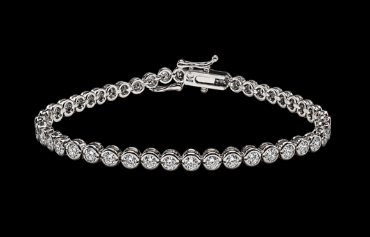 CZ Tennis Bracelet- Silver
