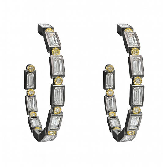 Rectangle Baguette Hoop