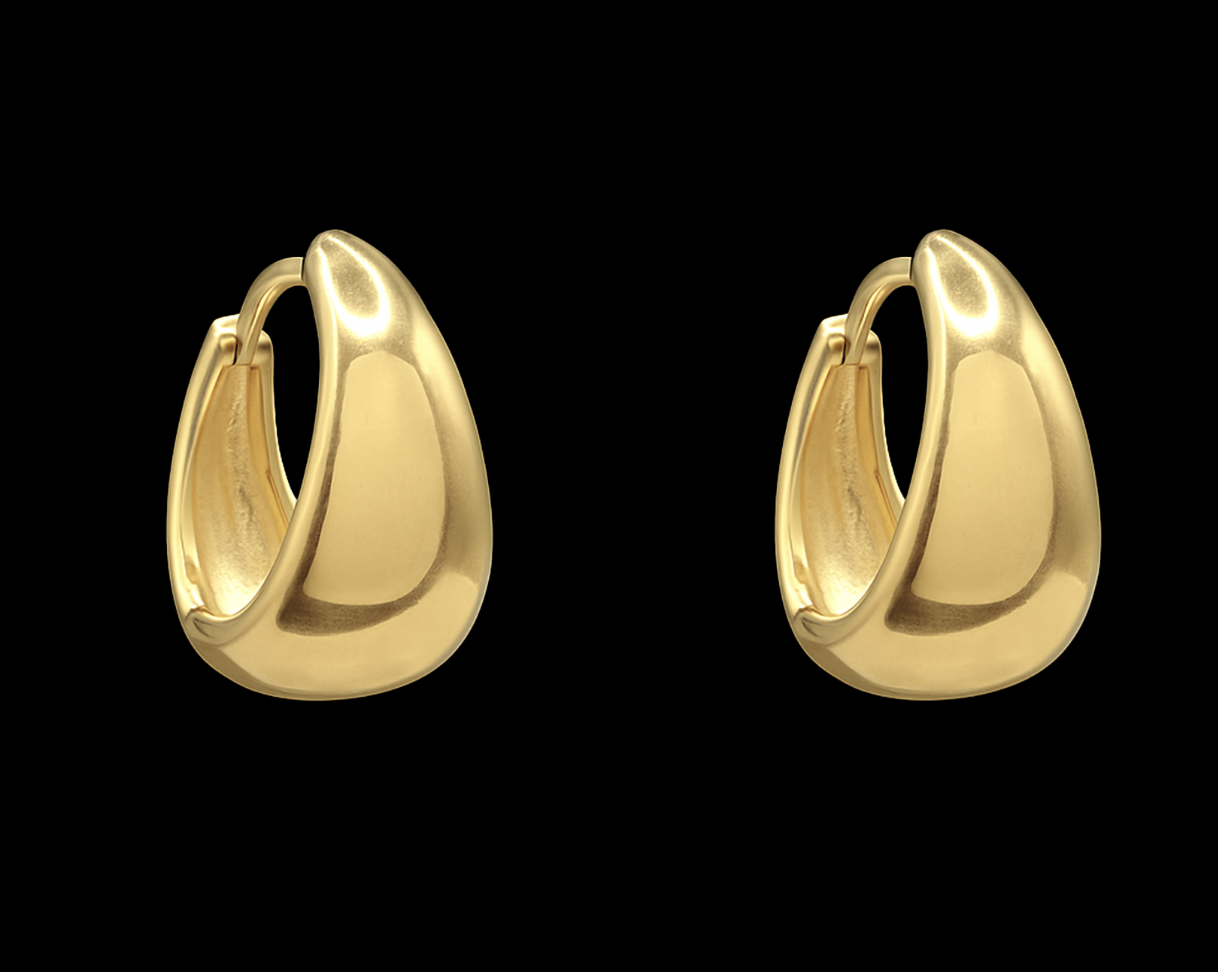 Pear shaped shinny huggies- Gold
