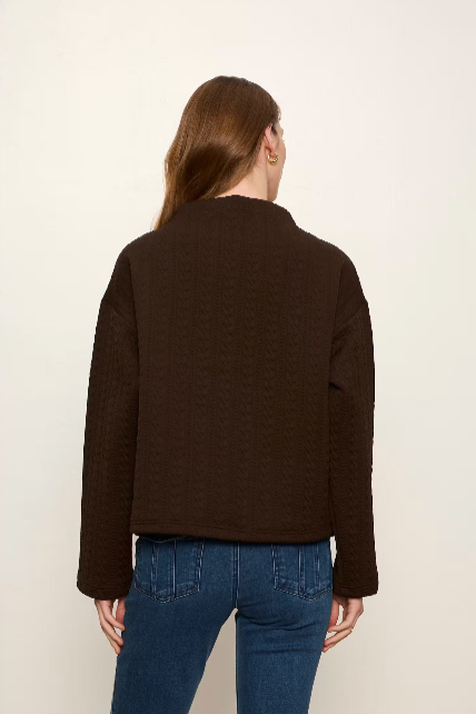 Sadie Quilted Top- Espresso