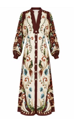 Millena Long Sleeve Maxi Dress- White