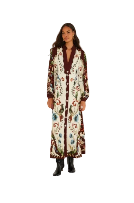 Millena Long Sleeve Maxi Dress- White