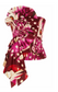 Borbofly Geometric Strapless Top- Red