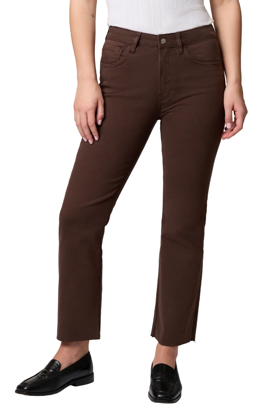 Anika Crop Boot Cut Jean- Deep Brown
