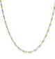 Ariana enamel bead stationed short necklace- Yellow Combo