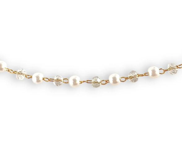 Ashley Bead and Pearl Short Necklace