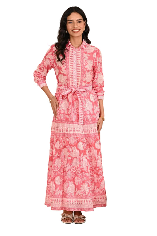 Emmi Shirt Maxi- Strawberry Red