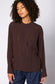 Gravity Long Sleeve Blouse- Chocolate