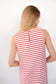 Presley Shift Dress- Red/White Stripe