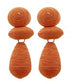 Thread Geometric Drop earring- Rust