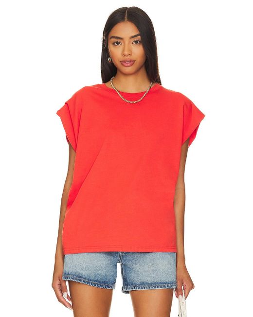 Trina Cap Sleeve Top- Poppy