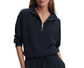 Varley Hawley Half Zip Sweatshirt Black front view