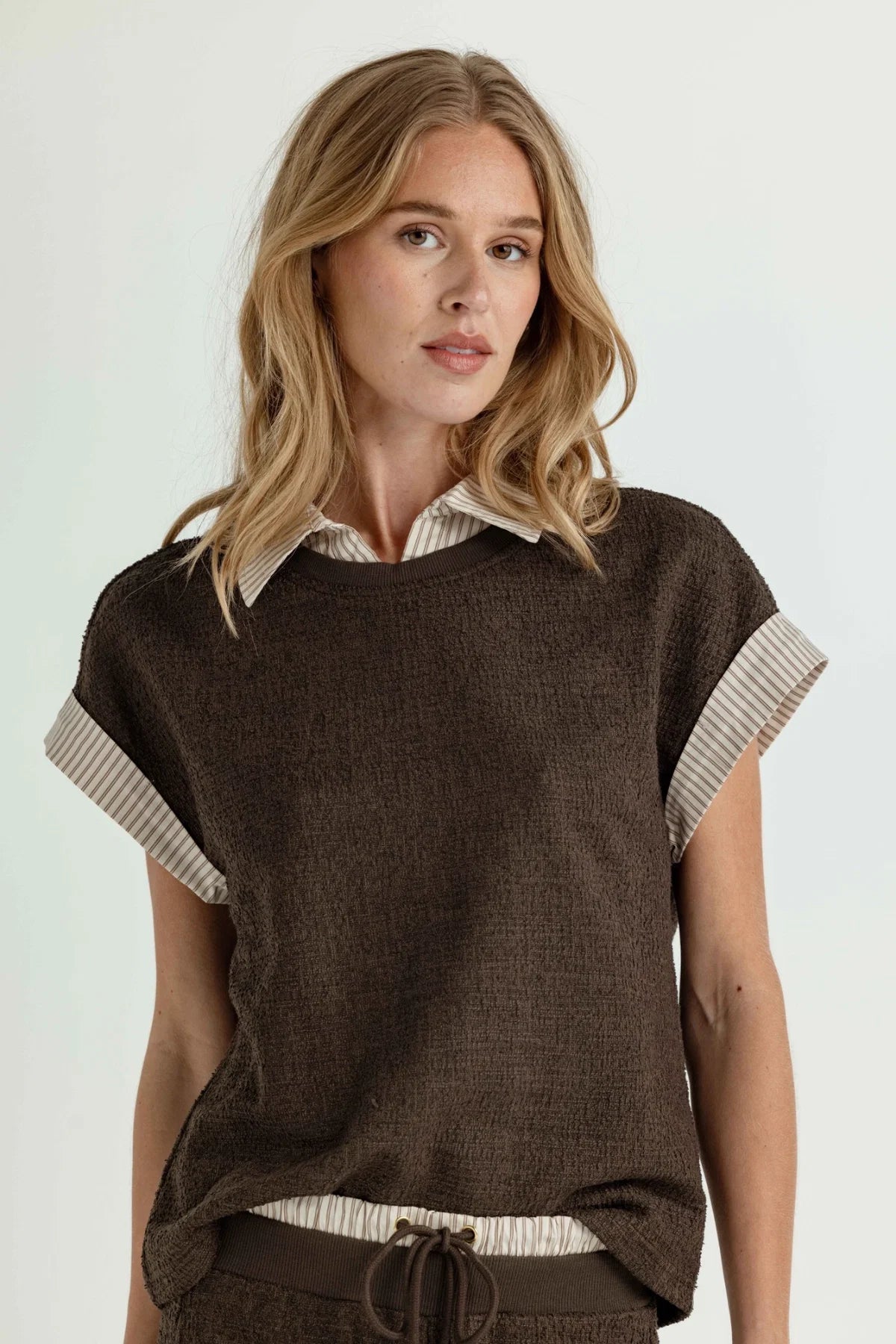 Kent Twofer Top- Espresso