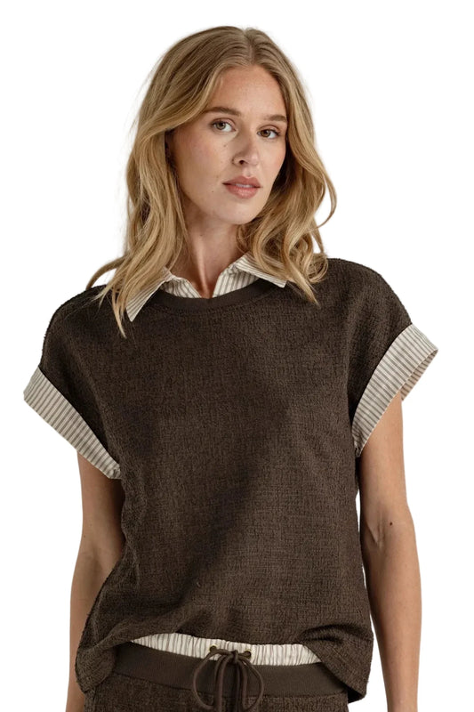 Kent Twofer Top- Espresso