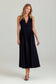 Sabrina Scallop Maxi Dress- Black