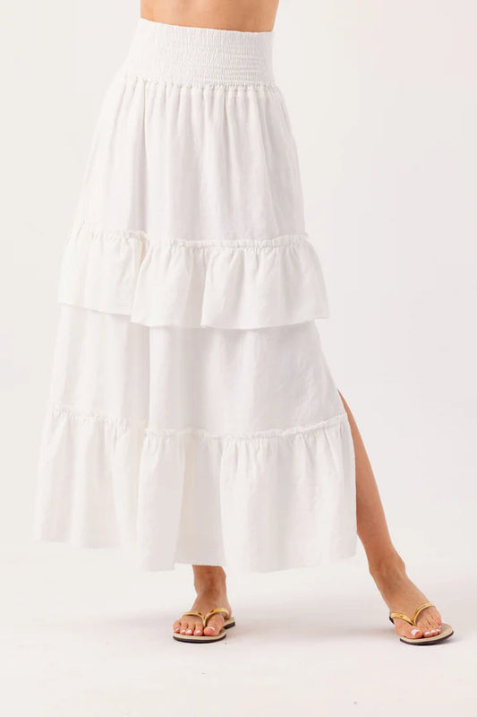 Yara Maxi Skirt- White