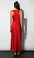 Yasmine Silky Maxi Dress- Red