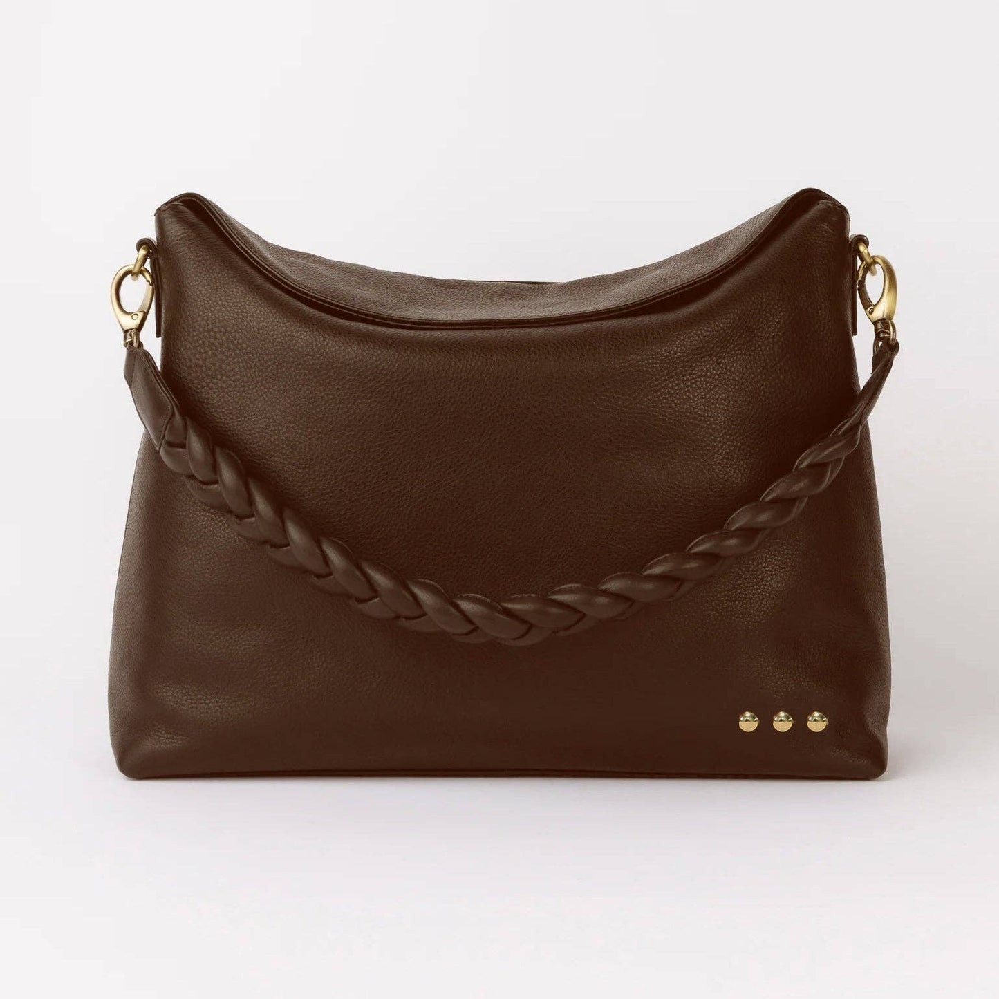 Shay Pebbled Crossbody Bag: Taupe