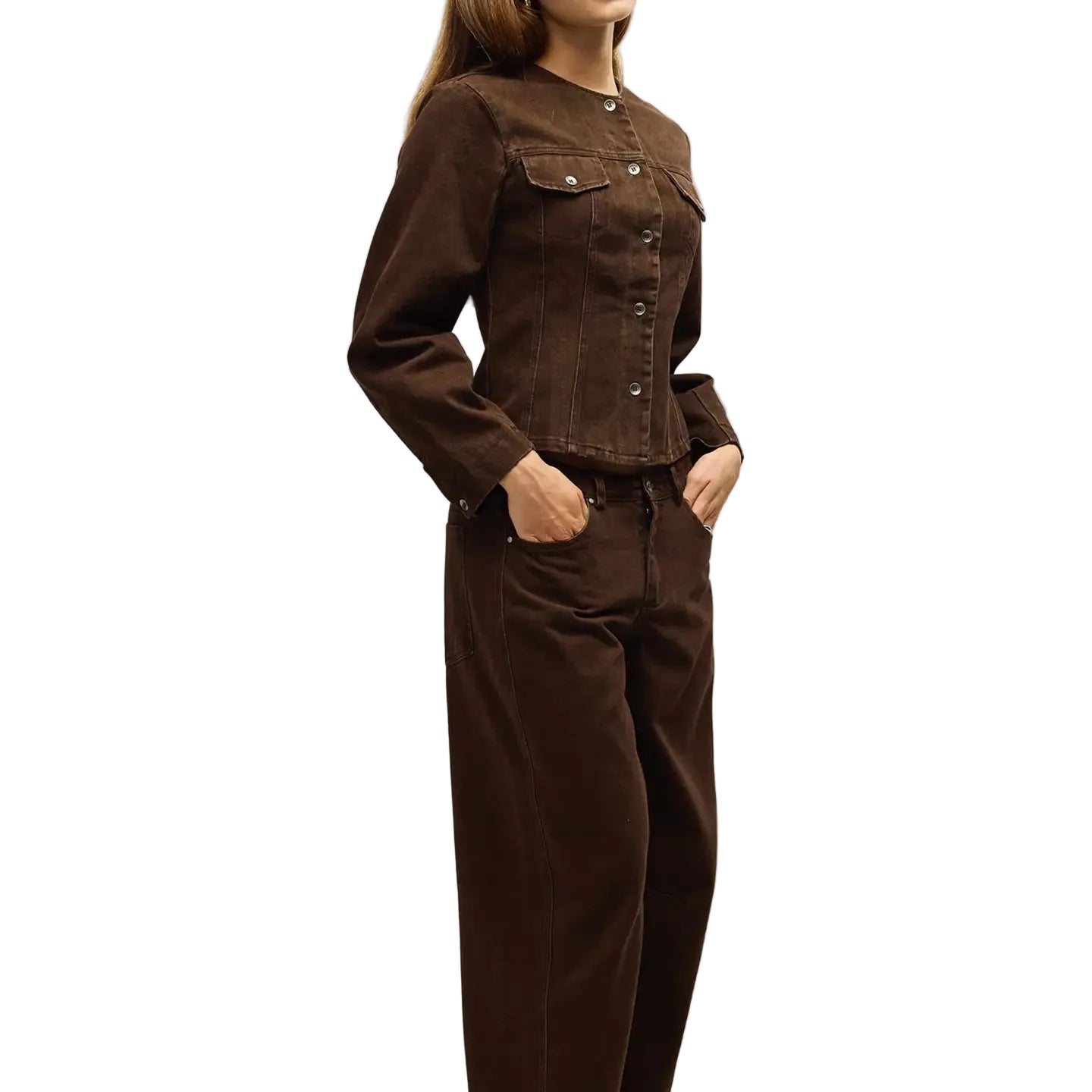 Dixie Denim Jacket- Brown
