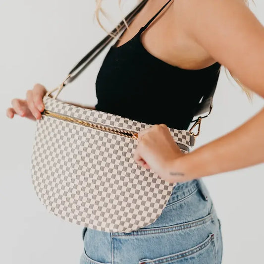 Westlyn crossbody- Checkered Grey