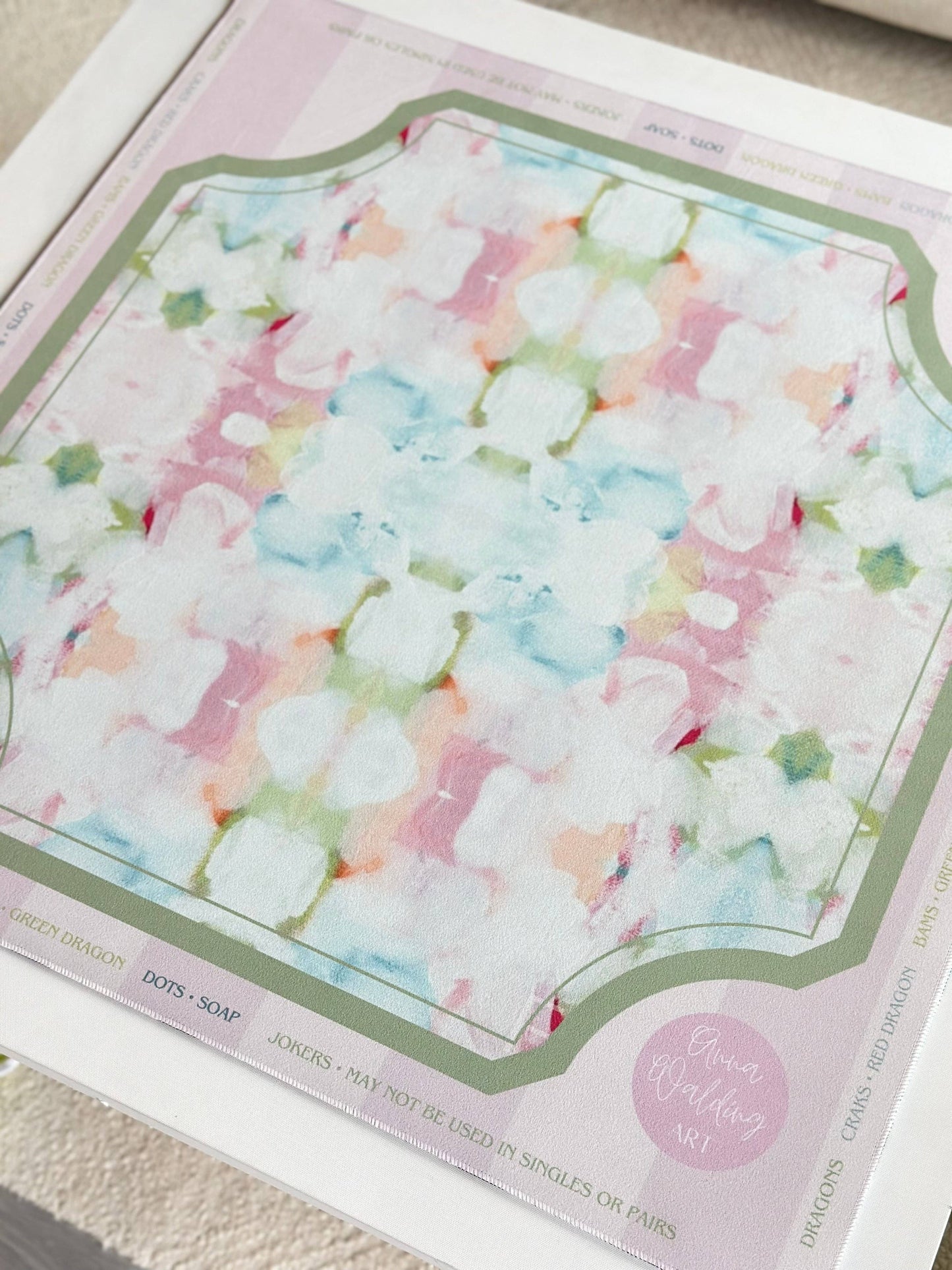 Pastel Petal Mahjong Mat