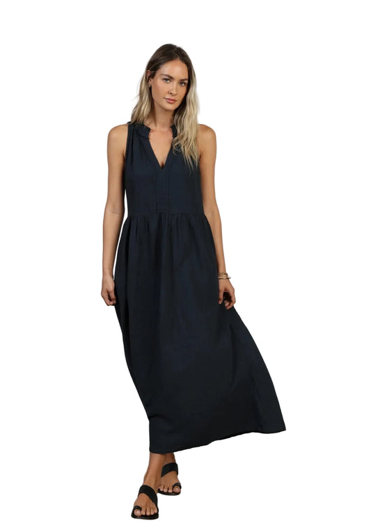 Calli Maxi Dress- Washed Black