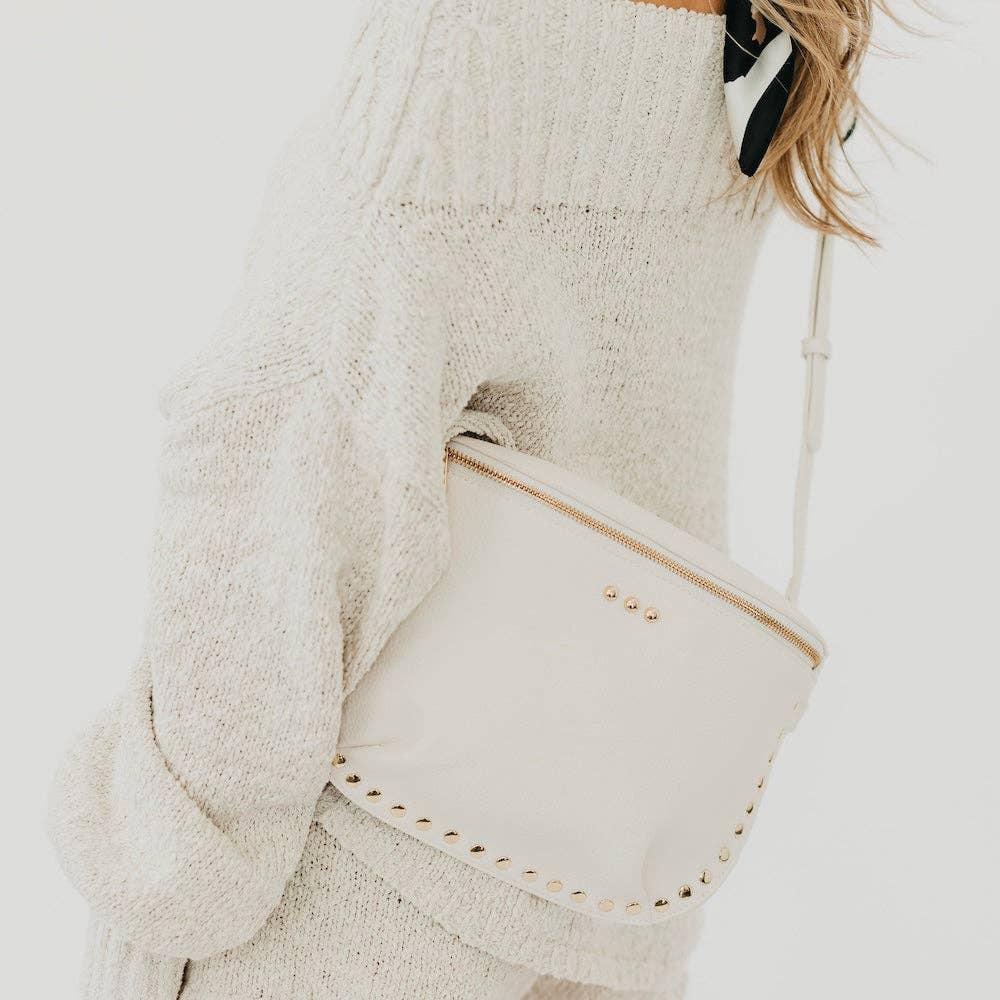 Pebble Sabrina Studded Bum Bag: Black