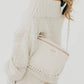 Pebble Sabrina Studded Bum Bag: Cream