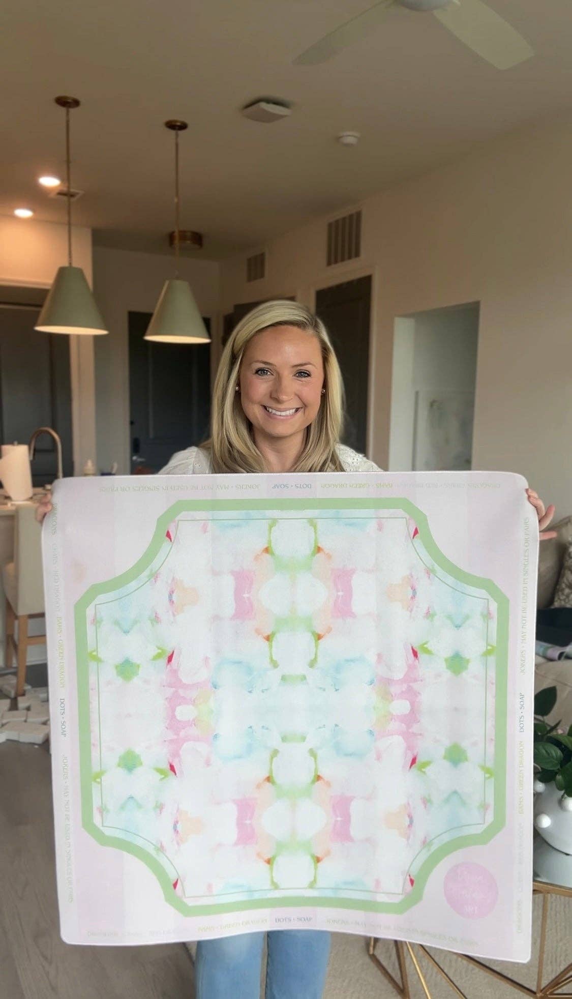 Pastel Petal Mahjong Mat