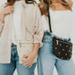 Gold Studded Westlyn Bum Bag: Chocolate