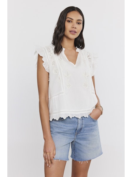 Charlene Flutter Sleeve Top