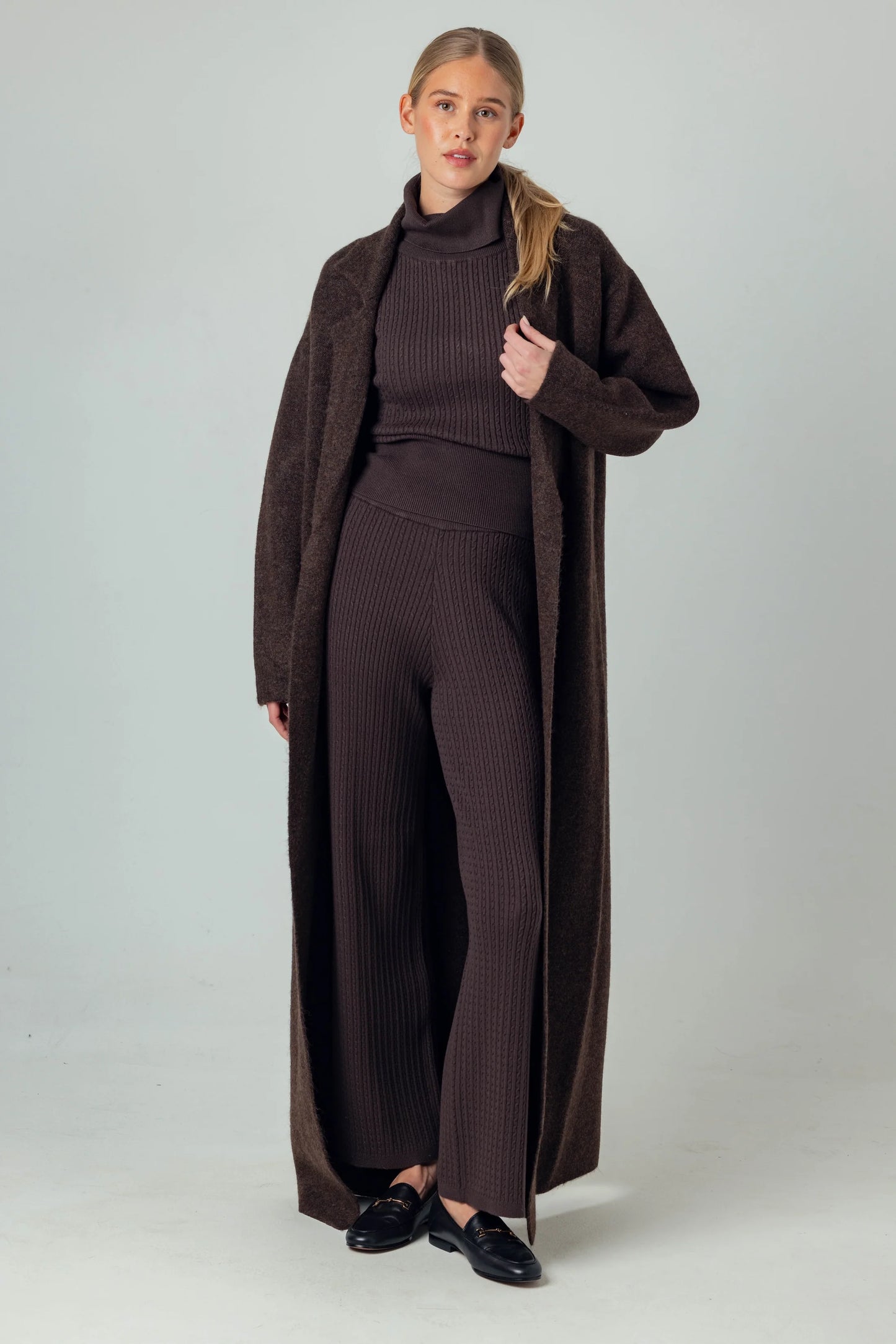 Emrys Long Coat- Umber