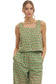Botanical Button Down Tank- Green