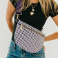 Westlyn Woven Bum Bag - Woven Checkered Orange
