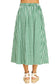 Gingham Button Down Skirt- Green