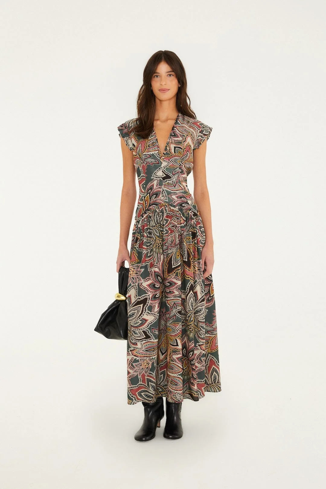 Tapestry Flowers Maxi Dress