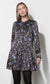 Winnie Popover Mini Dress- Dark Brown